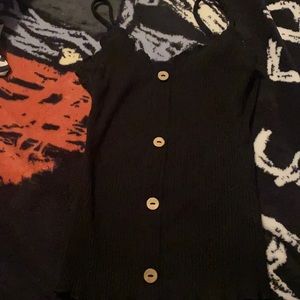 black tank with buttons